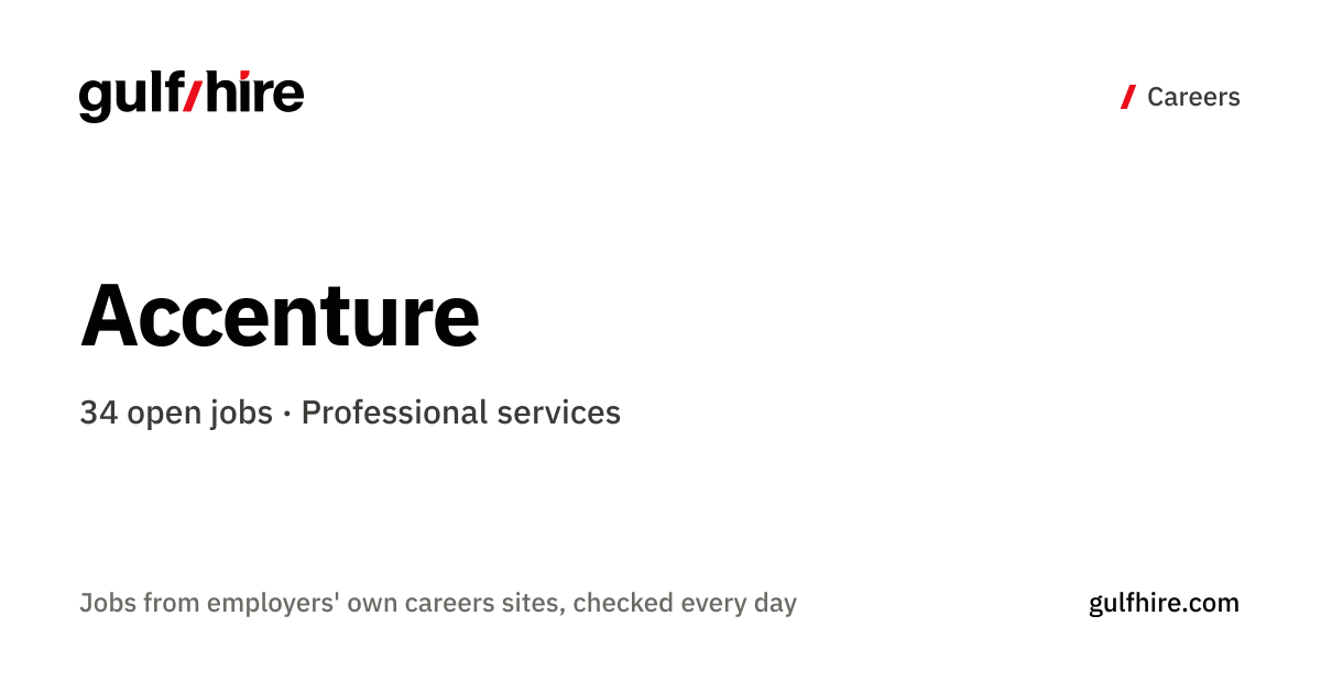 Jobs at Accenture · GulfHire