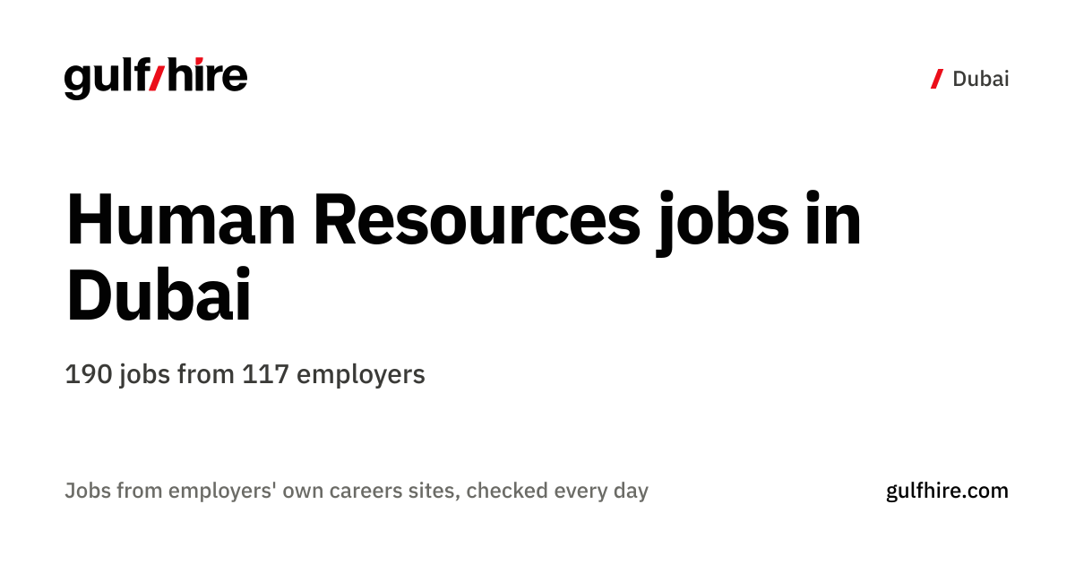 Human Resources jobs in Dubai · GulfHire